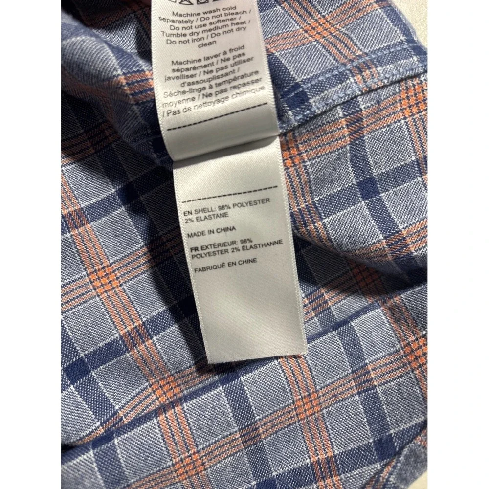 UNTUCKit Bernardo Plaid Long Sleeve Button Down Shirt Men Size XL Casual Western